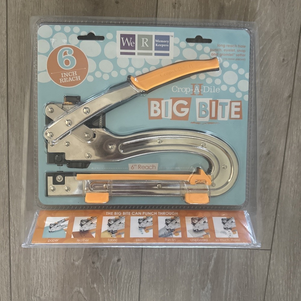 Crop-A-Dile II  Big Bite Punch 6" Reach We R Memory Keepers American Crafts New